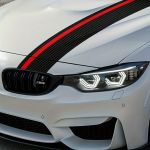 Sticker autoadeziv Tuning, model "Rally Stripe Carbon 3D", dimensiune 140 x 17 cm, culoare Negru/Rosu FAVLine Selection