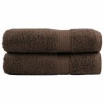 Prosoape de duș premium SOLUND 2 buc maro 70x140cm 600 gsm GartenMobel Dekor