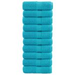 Prosoape mâini premium SOLUND 10 buc turcoaz 30x30cm 600gsm GartenMobel Dekor