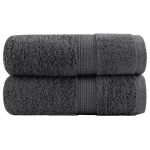 Prosoape mâini premium SOLUND 2 buc antracit 30x30cm 600gsm GartenMobel Dekor