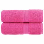 Prosoape mâini premium SOLUND 2 buc roz 30x30 cm 600 gsm GartenMobel Dekor