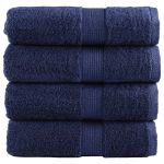 Prosoape mâini premium SOLUND 4 buc bleumarin 30x30cm 600gsm GartenMobel Dekor