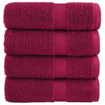 Prosoape mâini premium SOLUND 4 buc bordo 30x30 cm 600gsm GartenMobel Dekor