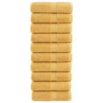 Prosoape oaspeți premium SOLUND, 10 buc. auriu 30x50cm 600gsm GartenMobel Dekor