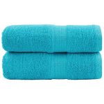 Prosoape oaspeți premium SOLUND 2 buc turcoaz 30x50 cm 600 gsm GartenMobel Dekor