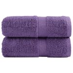 Prosoape oaspeți premium SOLUND 2 buc violet 30x50 cm 600 gsm GartenMobel Dekor