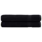Prosoape premium SOLUND 2 buc. negru 100x200 cm 600 gsm GartenMobel Dekor