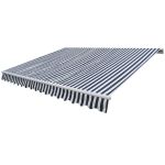 Copertină pliabilă motorizată, 400 cm, albastru/alb GartenMobel Dekor