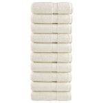Prosoape mâini premium SOLUND 10 buc crem 30x30 cm 600 gsm GartenMobel Dekor