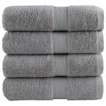 Prosoape oaspeți premium SOLUND, 4 buc. gri 30x50cm 600gsm GartenMobel Dekor