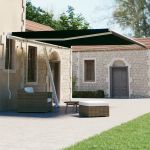 Copertină autonomă retractabilă manual, antracit, 450x300 cm GartenMobel Dekor
