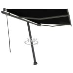 Copertină autonomă retractabilă automat, antracit, 350x250 cm GartenMobel Dekor