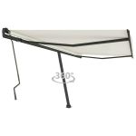 Copertină autonomă retractabilă manual, crem, 400x300 cm GartenMobel Dekor