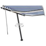 Copertină retractabilă manual cu LED albastru și alb 300x250 cm GartenMobel Dekor