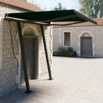 Copertină retractabilă automat cu stâlpi, antracit, 3,5x2,5 m GartenMobel Dekor