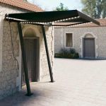 Copertină retractabilă manual cu LED, antracit, 3,5x2,5 m GartenMobel Dekor