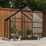 Seră din sticlă, antracit, 155x103x191 cm, aluminiu GartenMobel Dekor