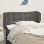 Tăblie de pat cu aripioare gri 93x23x78/88 cm piele ecologică GartenMobel Dekor