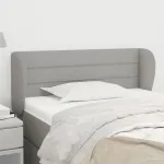 Tăblie de pat cu aripioare gri deschis 93x23x78/88 cm textil GartenMobel Dekor