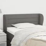 Tăblie de pat cu aripioare gri închis 93x23x78/88 cm textil GartenMobel Dekor