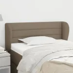 Tăblie de pat cu aripioare gri taupe 93x23x78/88 cm textil GartenMobel Dekor