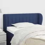 Tăblie de pat cu aripioare, albastru, 103x23x78/88 cm textil GartenMobel Dekor
