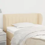 Tăblie de pat cu aripioare crem 83x23x78/88 cm material textil GartenMobel Dekor