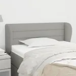 Tăblie de pat cu aripioare gri deschis 103x23x78/88 cm textil GartenMobel Dekor