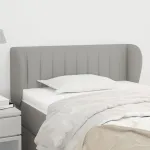 Tăblie de pat cu aripioare gri deschis 103x23x78/88 cm textil GartenMobel Dekor