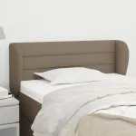 Tăblie de pat cu aripioare gri taupe 103x23x78/88 cm textil GartenMobel Dekor