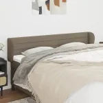 Tăblie de pat cu aripioare gri taupe 163x23x78/88 cm textil GartenMobel Dekor