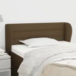 Tăblie de pat cu aripioare maro închis 103x23x78/88 cm textil GartenMobel Dekor