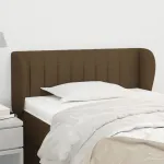 Tăblie de pat cu aripioare maro închis 103x23x78/88 cm textil GartenMobel Dekor