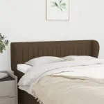Tăblie de pat cu aripioare maro închis 147x23x78/88 cm textil GartenMobel Dekor