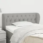 Tăblie de pat cu aripioare gri deschis 93x23x78/88 cm textil GartenMobel Dekor