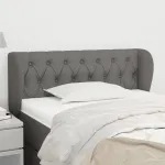 Tăblie de pat cu aripioare gri închis 103x23x78/88 cm textil GartenMobel Dekor