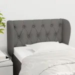 Tăblie de pat cu aripioare gri închis 83x23x78/88 cm textil GartenMobel Dekor