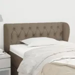 Tăblie de pat cu aripioare gri taupe 103x23x78/88 cm textil GartenMobel Dekor