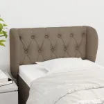 Tăblie de pat cu aripioare gri taupe 83x23x78/88 cm textil GartenMobel Dekor