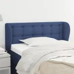 Tăblie de pat cu aripioare, albastru, 83x23x78/88 cm  textil GartenMobel Dekor