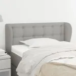 Tăblie de pat cu aripioare gri deschis 93x23x78/88 cm textil GartenMobel Dekor