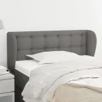 Tăblie de pat cu aripioare gri închis 83x23x78/88 cm textil GartenMobel Dekor