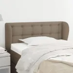 Tăblie de pat cu aripioare gri taupe 103x23x78/88 cm textil GartenMobel Dekor
