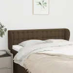 Tăblie de pat cu aripioare maro închis 147x23x78/88 cm textil GartenMobel Dekor