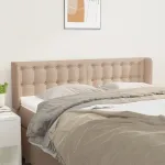 Tăblie pat cu aripioare cappuccino 147x16x78/88cm piele eco GartenMobel Dekor