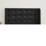 Tăblie de pat cu aripioare, negru, 103x16x118/128 cm, piele eco GartenMobel Dekor