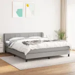 Pat continental, gri deschis, 180x200 cm, material textil GartenMobel Dekor