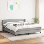 Pat continental, gri deschis, 180x200 cm, material textil GartenMobel Dekor