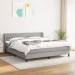 Pat continental, gri deschis, 180x200 cm, material textil GartenMobel Dekor