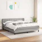 Pat continental, gri deschis, 180x200 cm, material textil GartenMobel Dekor